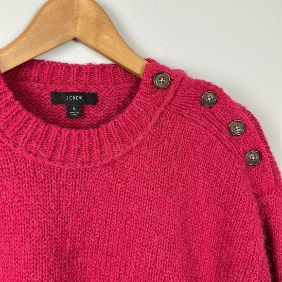 J.Crew Alpaca/Wool Button-shoulder Crewneck Sweater Sz S - Picture 5 of 11